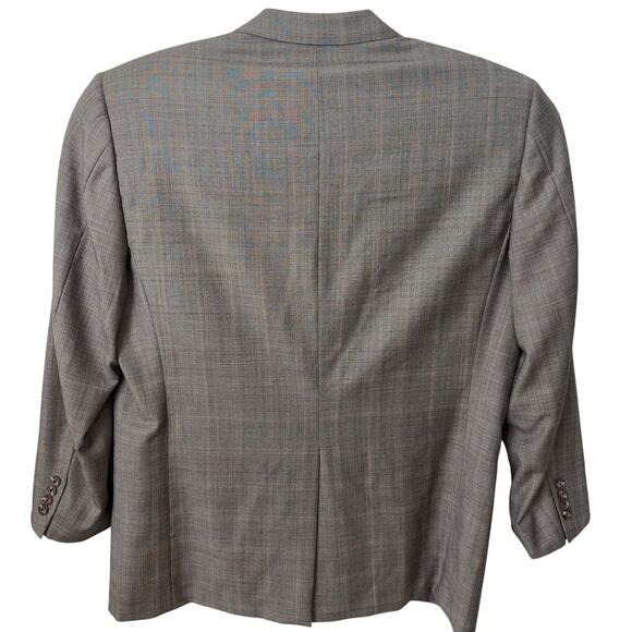 Hickey Freeman Loro Piana Wool Blazer Mens Size 44R Gray Plaid Sport Coat Jacket - Picture 4 of 7